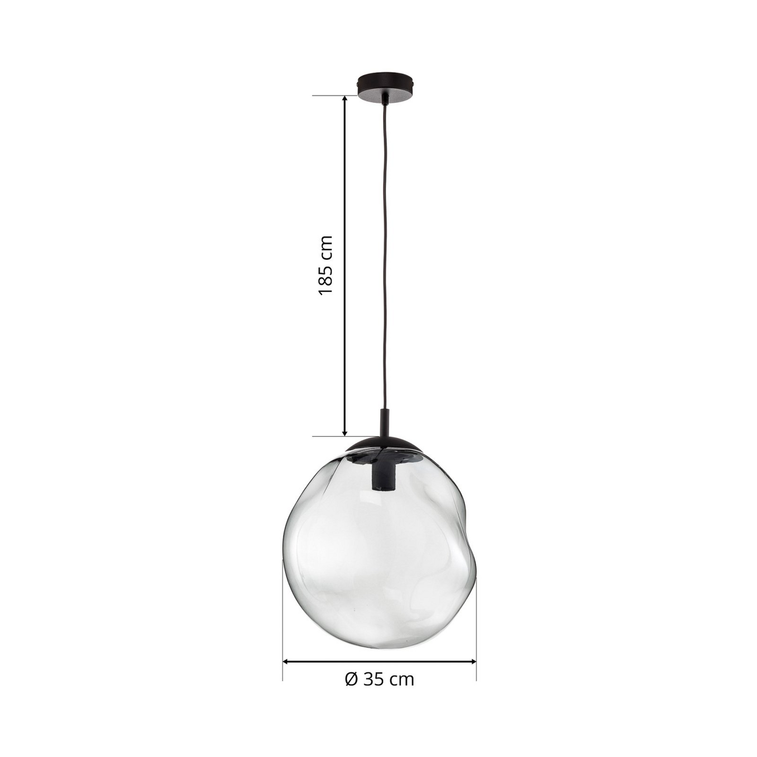 Euluna Glas Hängeleuchte Sol Wohnzimmerlampe Pendelleuchte E27 Siehe Text/Foto B-Ware von Euluna