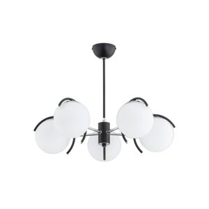 Euluna Hängeleuchte Avista In Schwarz Glaskugeln Weiß Hängelampe Lampe Leuchte B-Ware von Euluna