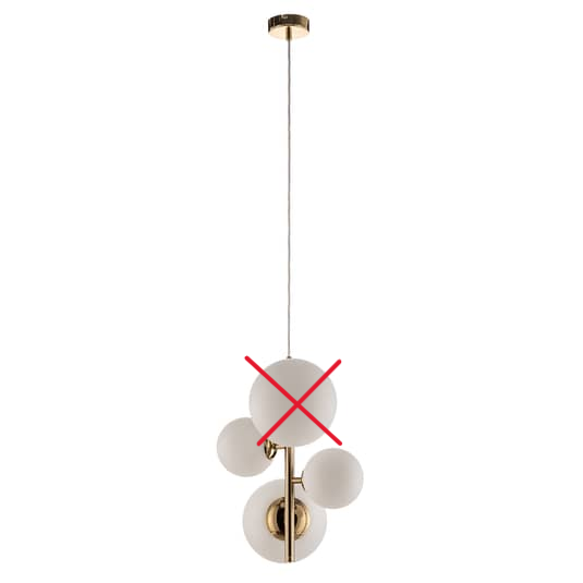 Euluna Hängeleuchte Dione Deckenlampe Deckenlicht vierflammig SIEHE TEXT/FOTO von Euluna