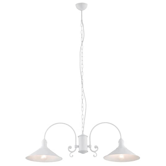 Euluna Hängeleuchte Elmo Deckenlampe Pendelleuchte Deckenlampe E27 2 Flg Weiß B-Ware von Euluna