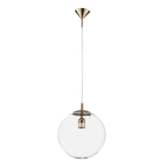 Euluna Hängeleuchte Glas Klar Kappe Baldachin Gold Deckenlampe Pendelleuchte 22 B-Ware von Euluna