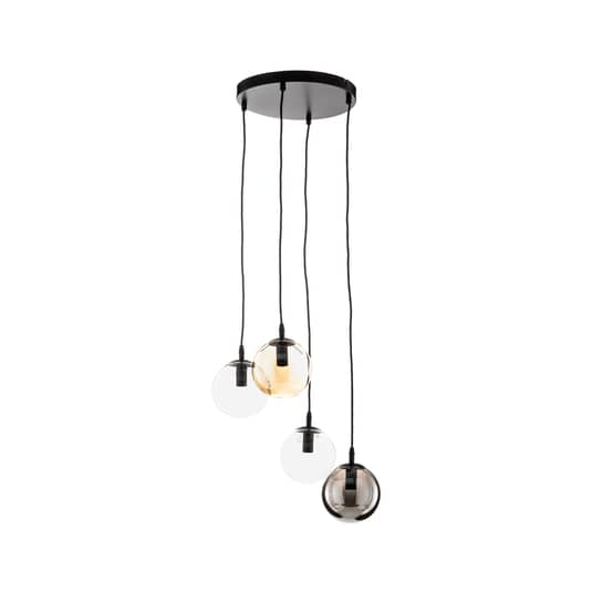 Euluna Hängeleuchte Glassy Hängelampe Deckenlampe Lampe Leuchte 4 Flammig Rund B-Ware von Euluna