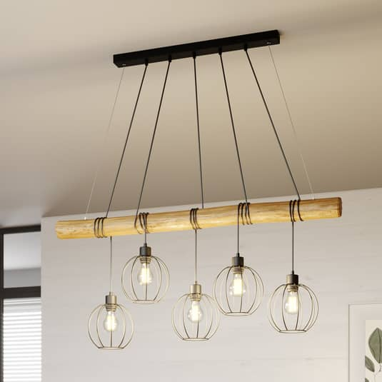 Euluna Hängeleuchte Hängelampe Lampe Leuchte Karou Fünfflammig Braun Gebeizt 71 B-Ware Euluna Hängeleuchte Hängelampe Lampe Leuchte Karou Fünfflammig Braun Gebeizt 71 B-Ware von Euluna