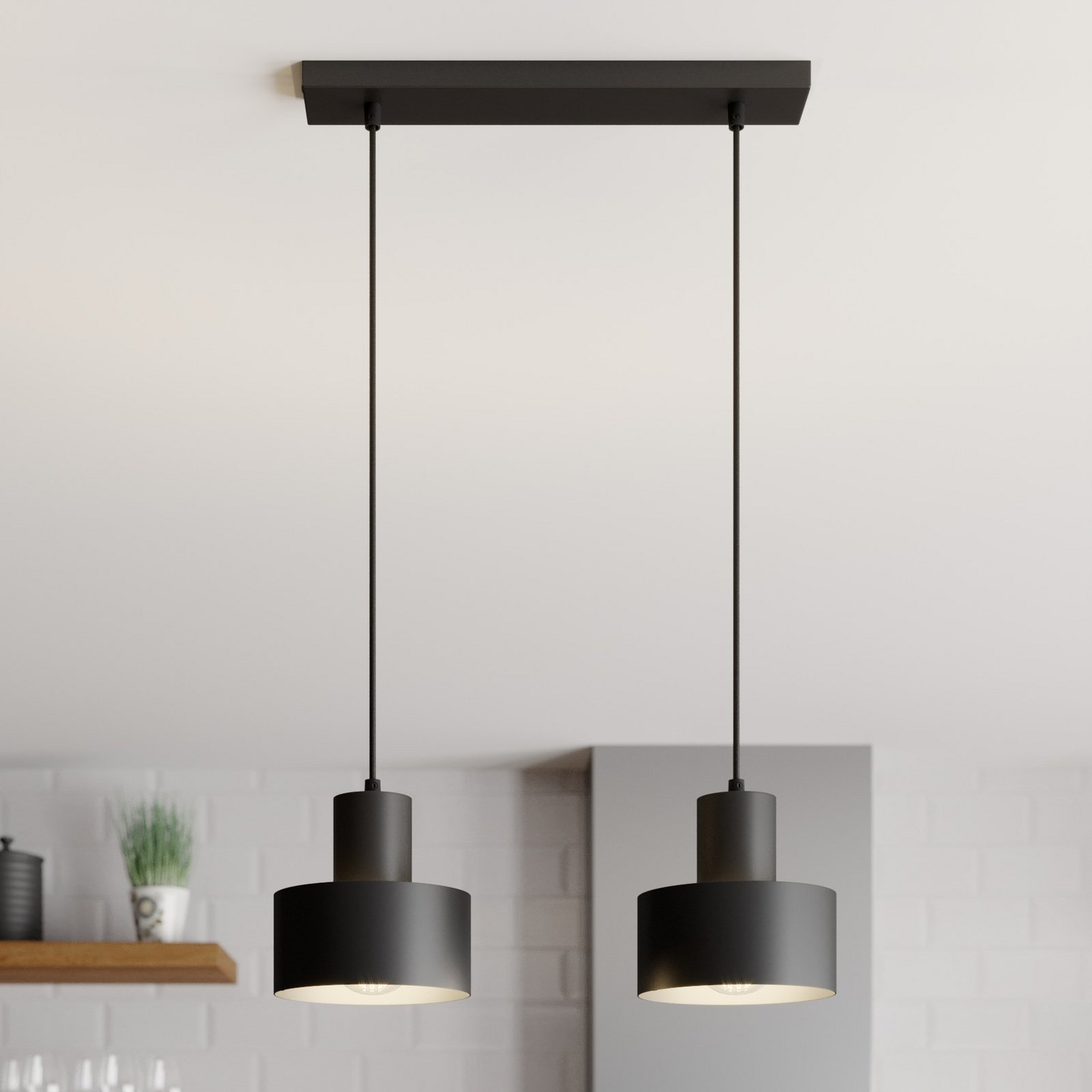 Euluna Hängeleuchte Hängelanpe Lampe Leuchte Linear Zweiflammig Schwarz Stahl670 B-Ware Euluna Hängeleuchte Hängelanpe Lampe Leuchte Linear Zweiflammig Schwarz Stahl670 B-Ware von Euluna