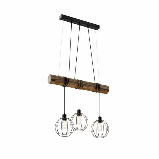 B-Ware Euluna Hängeleuchte Karou Deckenlampe Pendelleuchte Lampe Leuchte Holz 3 Flm 370 von Euluna