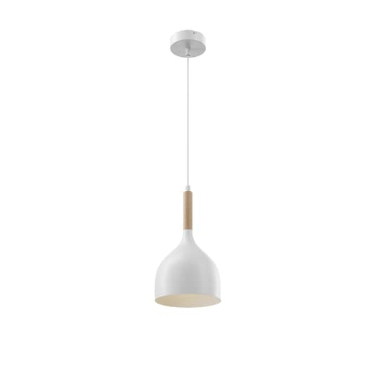Euluna Hängeleuchte Noak Deckenlampe Pendelleuchte Einflammig Weiß Holz Natur B-Ware von Euluna