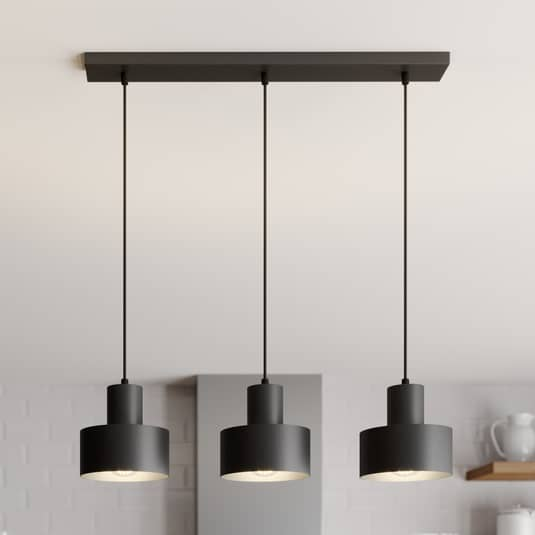 Euluna Hängeleuchte Rif Deckenlampe Lampe Leuchte Linear Dreiflammig E27 Schw892 B-Ware von Euluna
