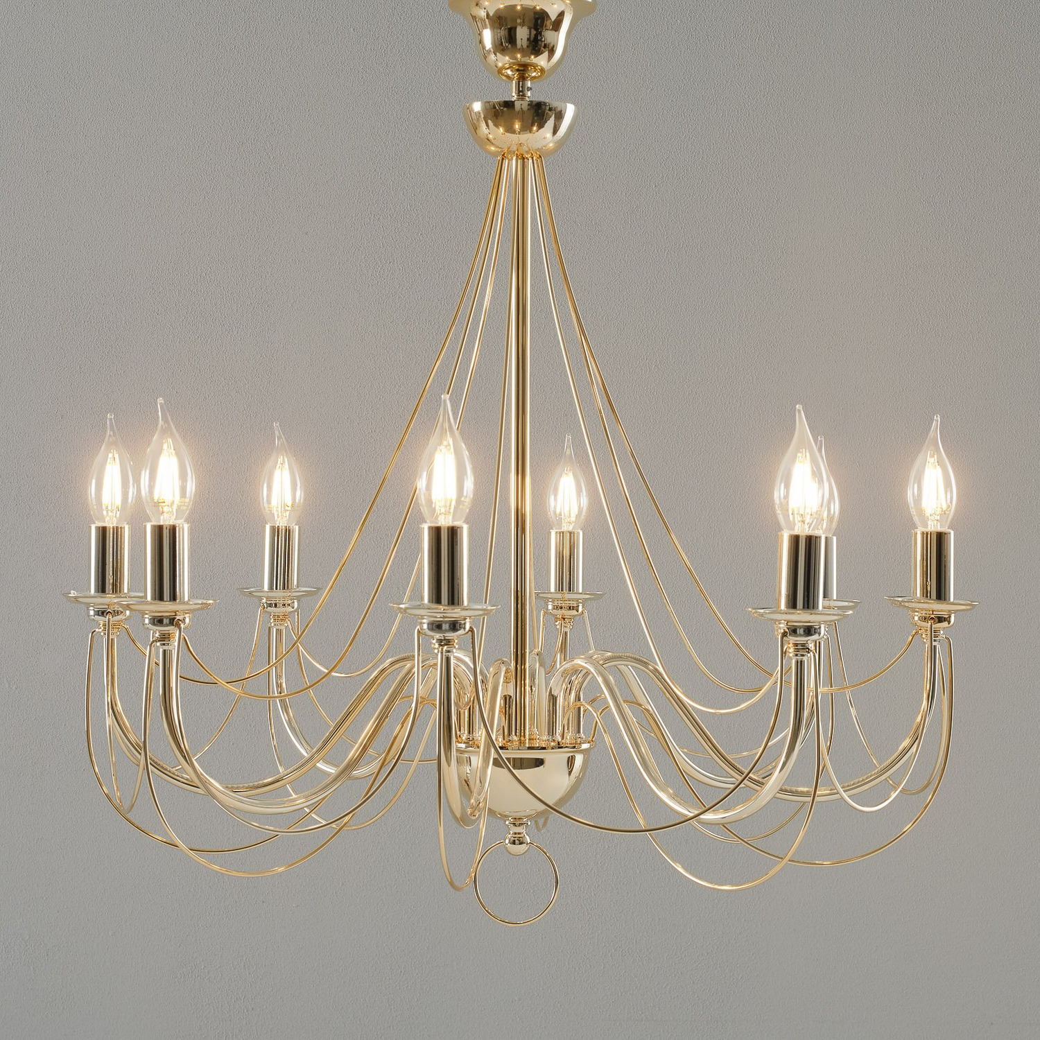 Euluna Kronleuchter Retro Hängeleuchte Pendelleuchte Deckenlampe 8 Flmg E14 Gold B-Ware von Euluna