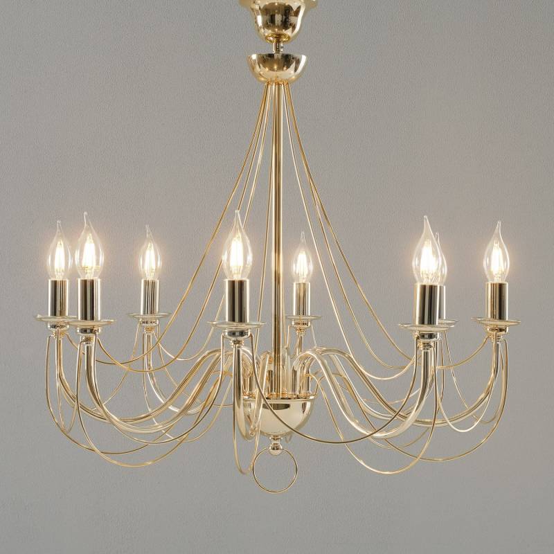 Euluna Kronleuchter Retro Hängeleuchte Pendelleuchte Deckenlampe 8 Flmg E14 Gold B-Ware von Euluna