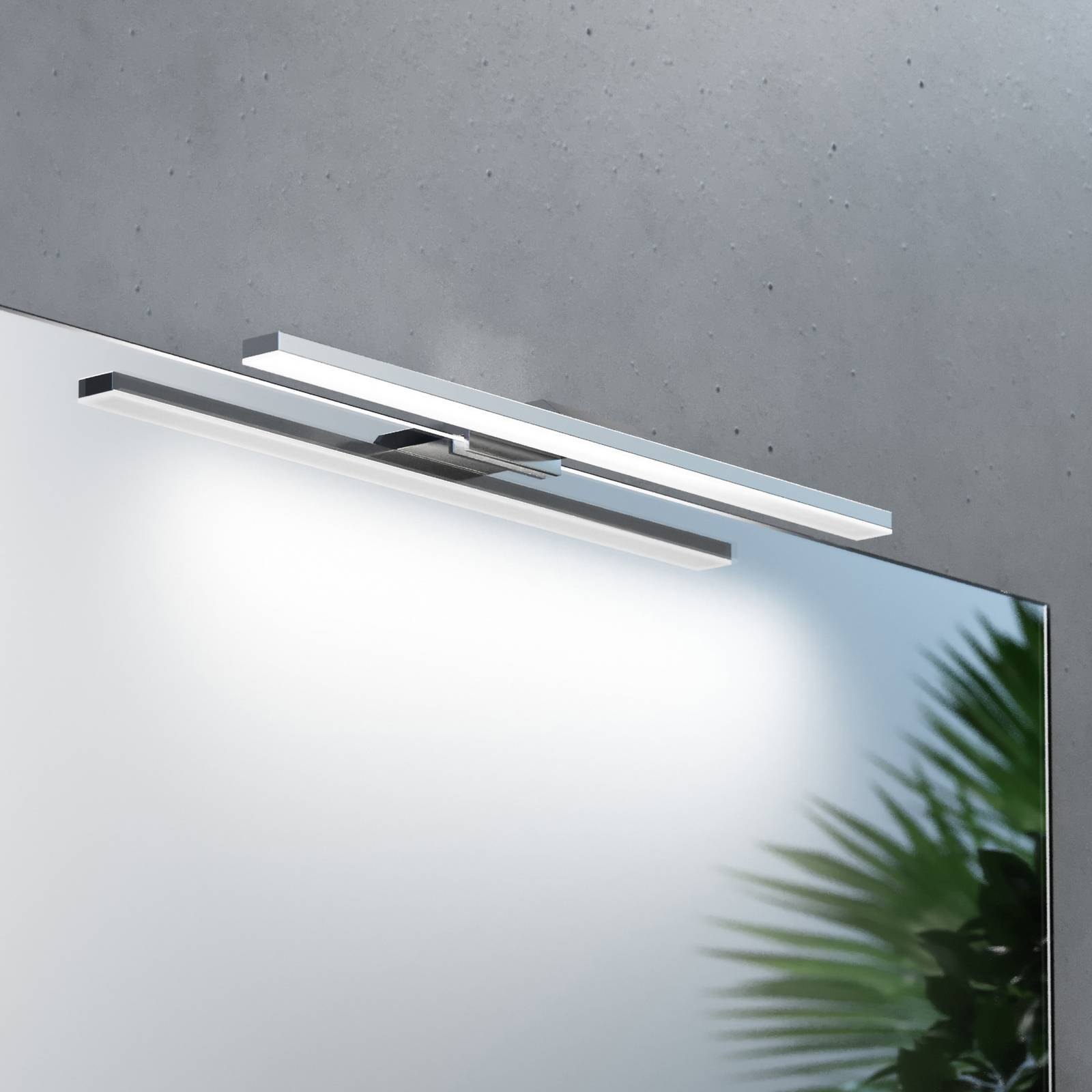 LED-Spiegelleuchte Triga IP44, chrom, 40cm, 4.000K von MCJ