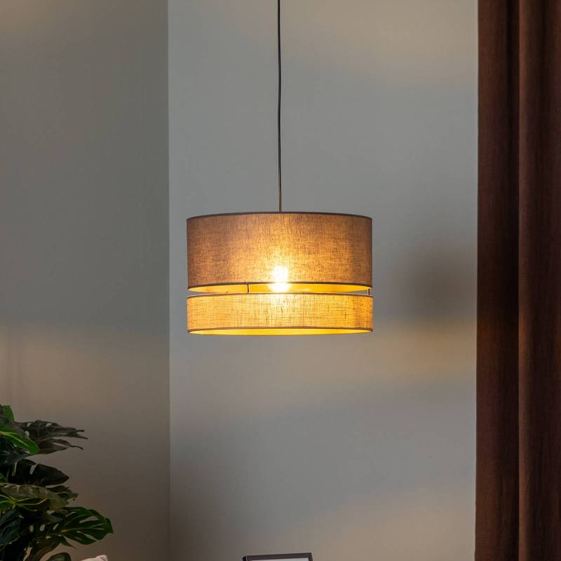 Euluna Levo Hängeleuchte, Ø 40 cm, jute/erdbraun von Euluna