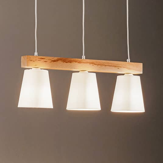 Euluna Pendelleuchte Pendellampe Lampe Aldonn Mit Textilschirm Dreiflammig 60 W B-Ware von Euluna