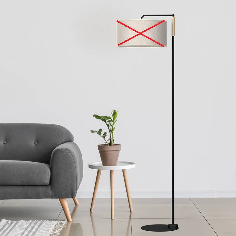 B-Ware Euluna Stehleuchte Atlanta Leinenschirm Standleuchte Stehlampe SIEHE TEXT/F542 von Euluna