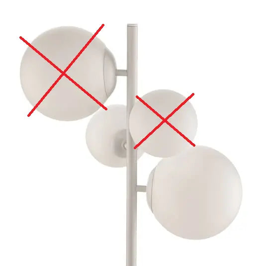 B-Ware Euluna Stehleuchte Stehlampe Dione Lampe Leuchte 4 Flg Weiß Siehe Text/Foto von Euluna