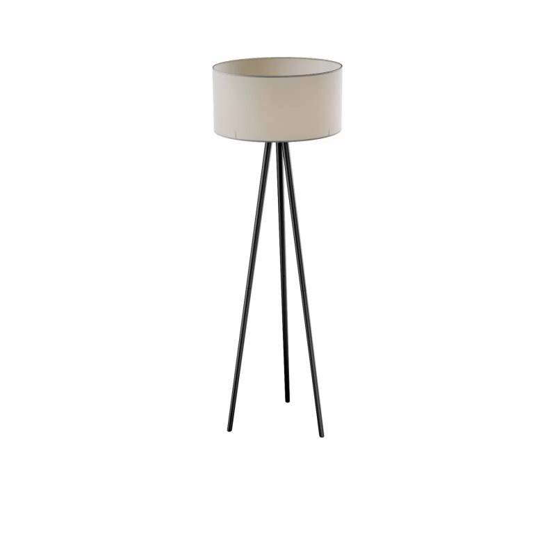 Euluna Stehleuchte Stehlampe Lampe Leuchte Indoor Mabia Dreibein Grau/Schwarz B-Ware von Euluna