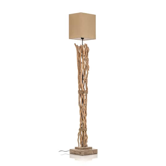 Euluna Stehleuchte Stehlampe Lampe Leuchte Marica Stoffschirm Und Holzelement B-Ware von Euluna