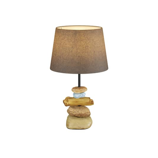 Euluna Tischlampe Vera Stoffschirm Und Stein Dekor 38 Cm Tischlampe Deko Lampe B-Ware Euluna Tischlampe Vera Stoffschirm Und Stein Dekor 38 Cm Tischlampe Deko Lampe B-Ware von Euluna