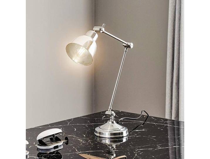 Schreibtischlampe Emoti Euluna, chrom / silber, für Wohn- / Esszimmer, Metall, Industrielles Design, Tischlampe von Euluna