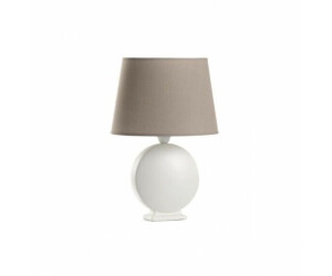 Euluna Tischleuchte Zen Schirm Beige Keramikfuß 46cm Tischlampe Lampe Leuchte B-Ware von Euluna