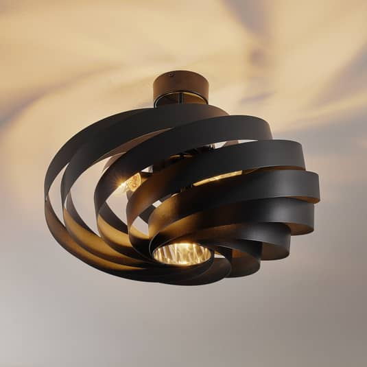 Euluna Vento Deckenleuchte Deckenlampe Hängelampe Lampe Leuchte Schwarz ø 60 Cm B-Ware von Euluna