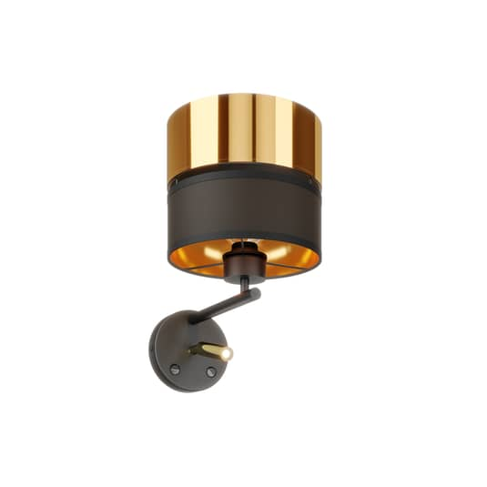 Euluna Wandleuchte Hilton Schwarz Gold Led Leselicht Wandleuchte Wandlicht 485 B-Ware von Euluna