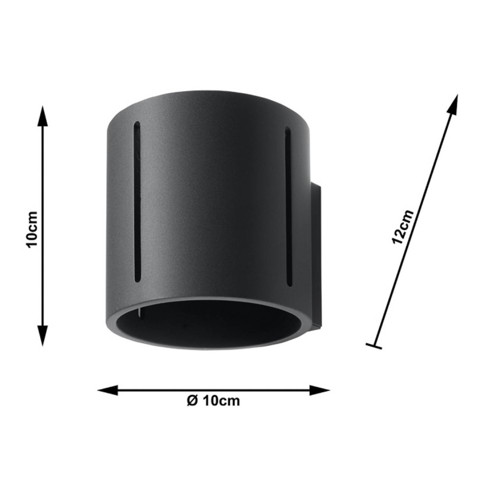 Wandleuchte Topa up/down, schwarzer Korpus von SOLLUX LIGHTING