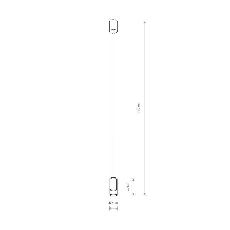 Hängeleuchte Cylinder, klar/schwarz, Höhe 15 cm von Nowodvorski Lighting