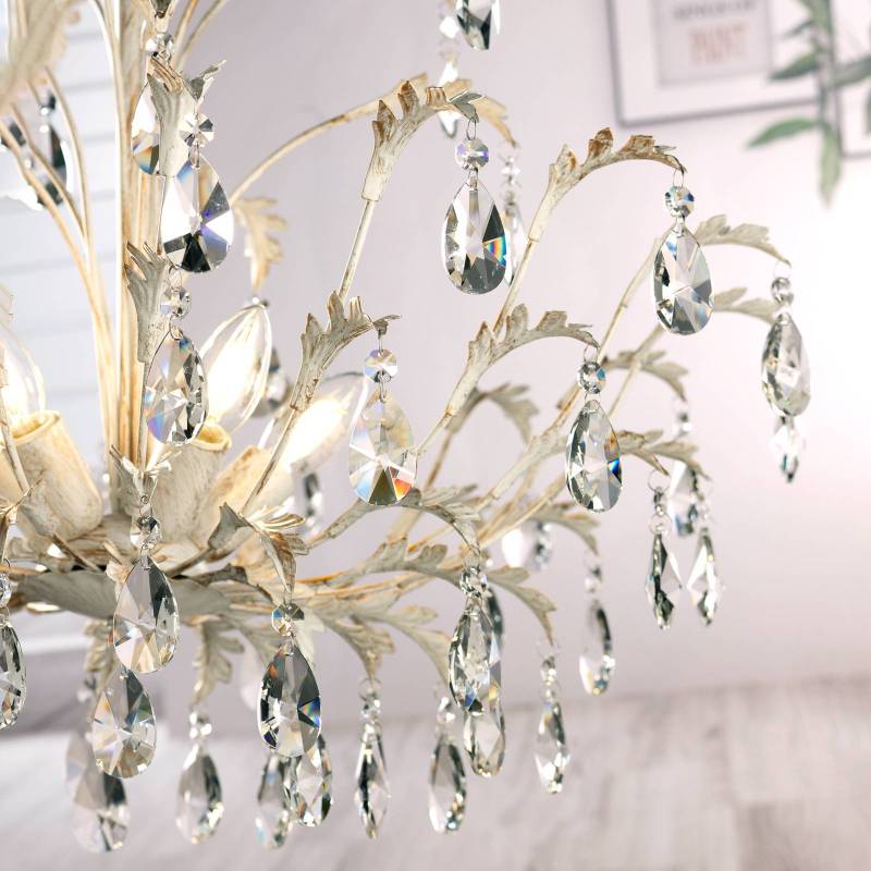 Kronleuchter Cesta, fünfflammig mit Kristallen Kronleuchter Cesta, fünfflammig mit Kristallen von ONLI