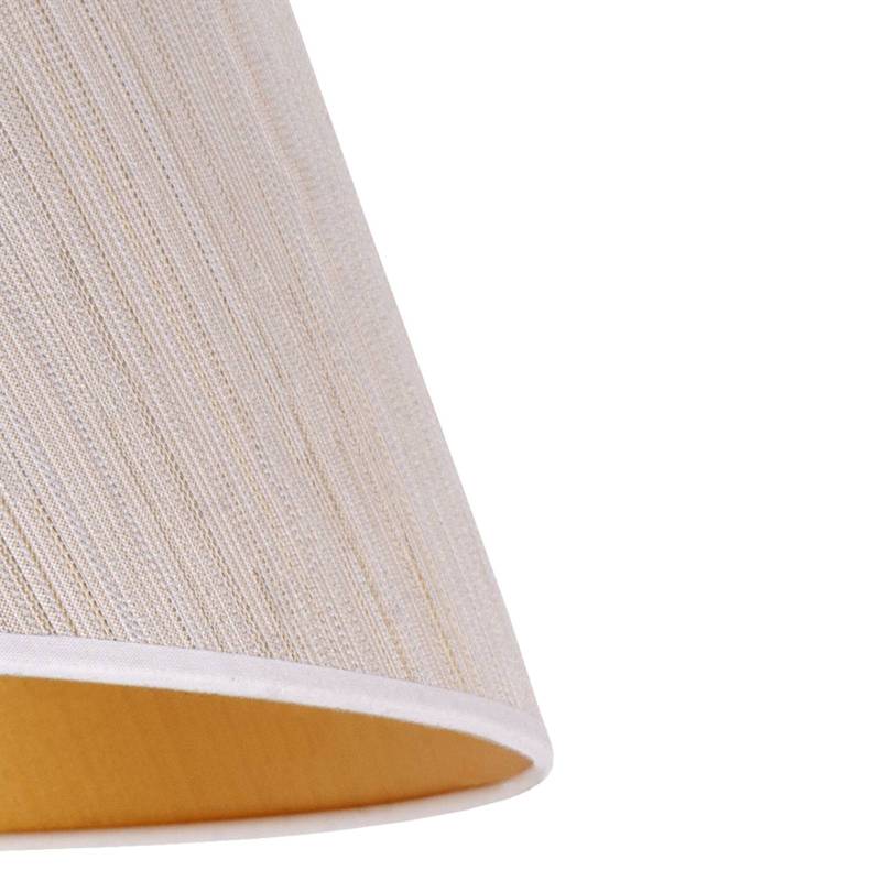 Lampenschirm Sofia Höhe 21 cm, weiß/gold gestreift von Duolla