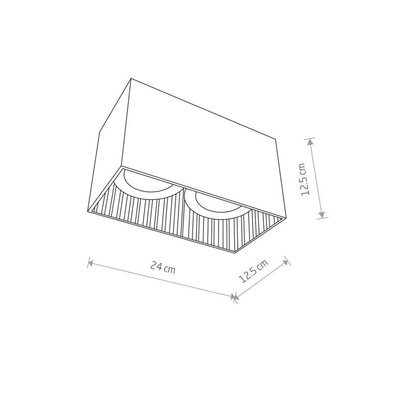 Downlight Groove, eckig, zweiflammig, weiß von Nowodvorski Lighting