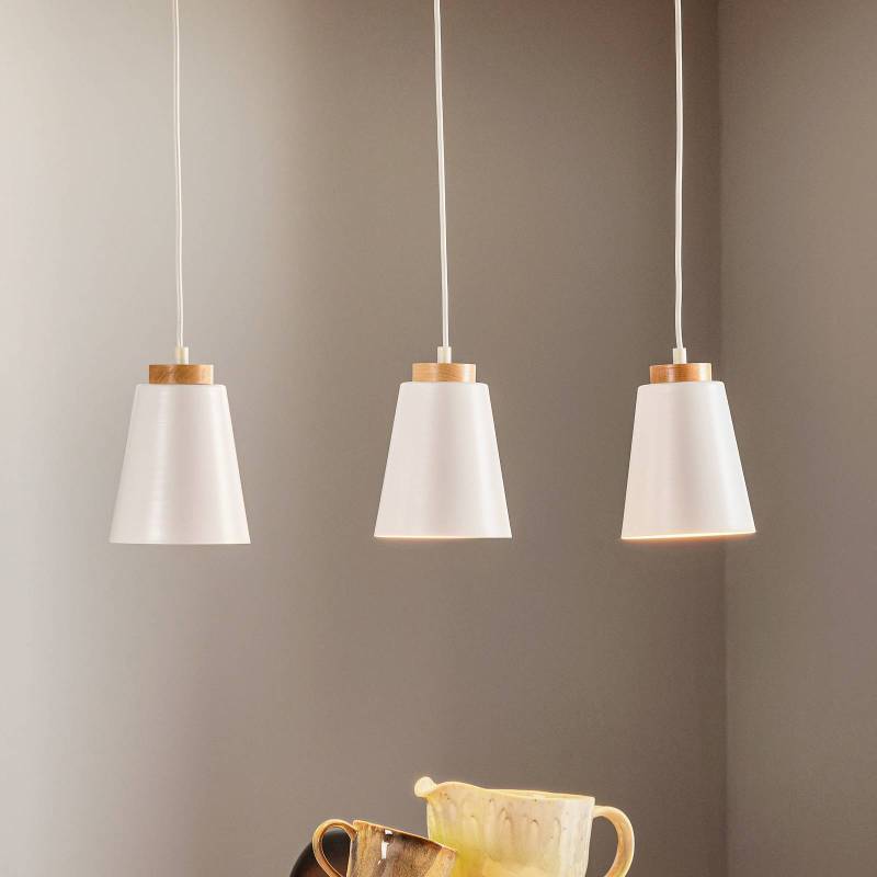 Pendelleuchte Bolero 3, dreiflammig, weiß von EMIBIG LIGHTING