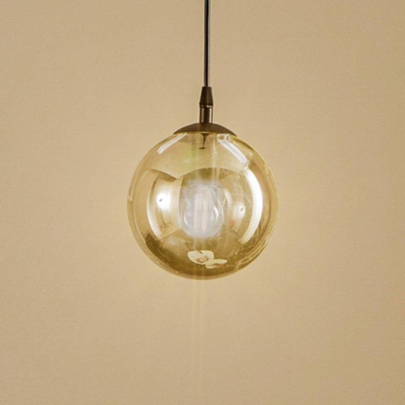 Pendelleuchte Glassy, schwarz, grafit, Glas, Ø 14 cm, E14 von EMIBIG LIGHTING