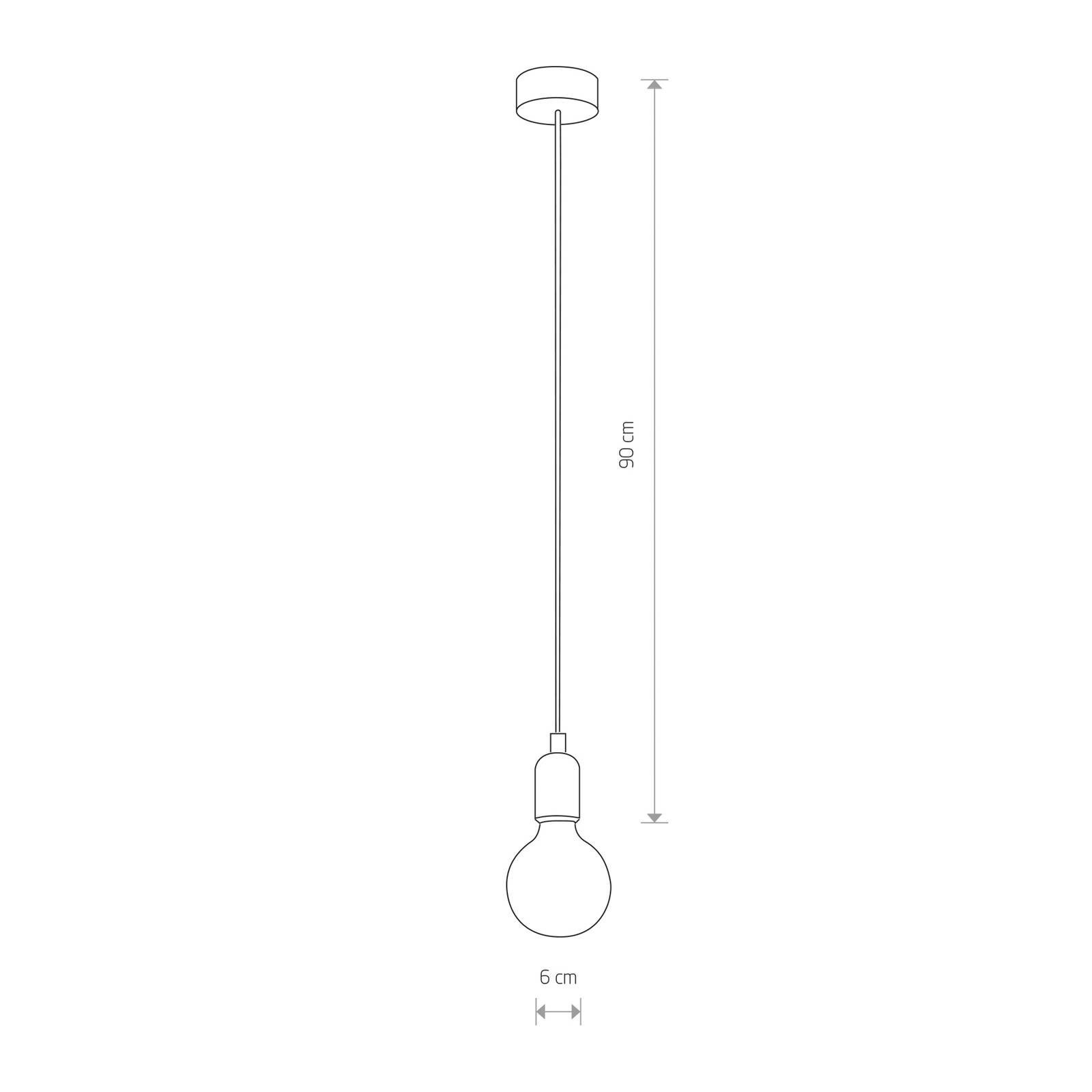 Pendelleuchte Silicone nur mit Fassung, weiß von Euluna