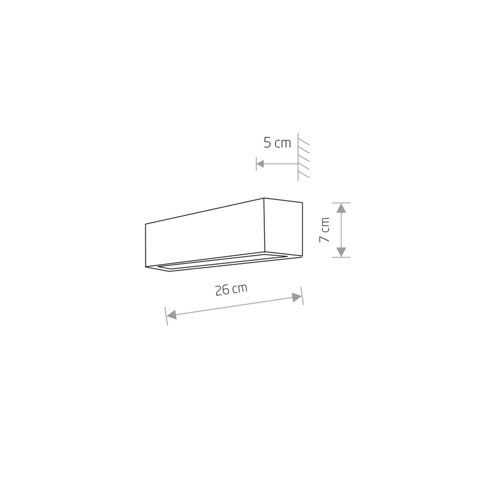 Wandleuchte Straight XS, Breite 26 cm, graphit von Euluna