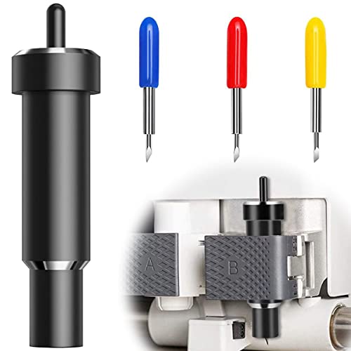 Eummy Deep Cut Klinge mit Hosing 30/45/60 Grad Deep Point Foam Klinge Chipboard Leder Schneidewerkzeug für Cricut Explore 3 / Air 2 / Air/One/Cricut Maker 3 / Maker (schwarz) von Eummy