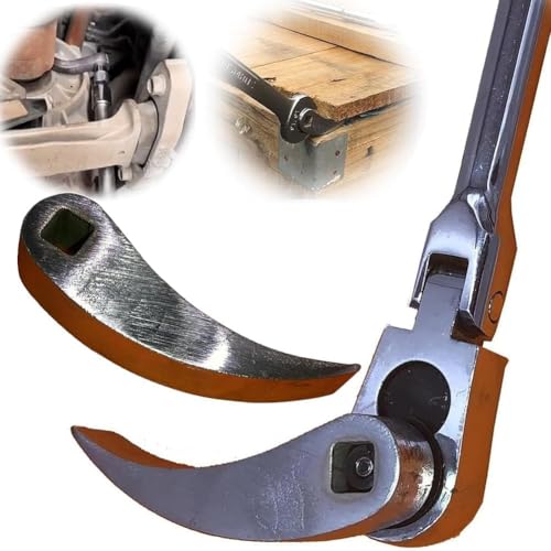 Crowbar Adapter Head Tools, Ratcheting Indexing Ultra Compact Adjustable Pry,Open-end Wrench,Fits On 3/8 Drive Ratchet Or Open End Wrench,for Tight Spaces Leverage Design (1 pcs) von Eunmsi