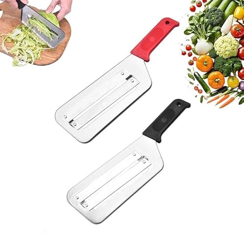 Dual Blade Julienne Cutter,Stainless Steel Dual Blade Julienne Cutter,Stainless Steel Shredder Knife, Cabbage Shredder Kitchen Grater Slicer, Multifunctional Vegetable (Black+Red) von Eunmsi