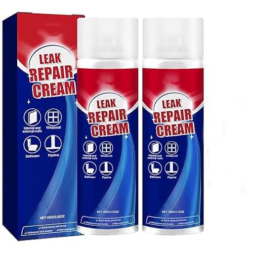 Inbuyus LEAk Sealant SPRAY, L-eak Repair Waterproof Sealant Spray, Water LEAK Sprays SEAlants Clear,Liquid SeaLant SPRay, for Exterior Wall Gap Repair Works on Most Materials with Brush (2 pcs, 100g) von Eunmsi