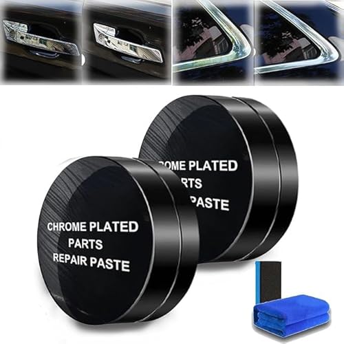 Multipurpose Chrome Plated Parts Repair Paste for Car,Chrome Plated Parts Repair Paste,Car Scratch Removal Polishing Wax for Car,Car Repair Paste,Car Door Handle Window Chrome Strip Repair (2PCS) von Eunmsi