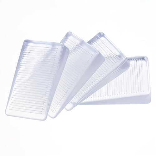 4 Stück gummierte, transparente Tischnivellierkeile, 10 mm Wackelkeile, Gummi-Unterlegscheiben, Heimwerker, Keilnivellierer, Tischnivellierer von EupHHonycs