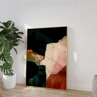 Abstract Canyon Poster | Organic Shapes Mountains Wall Art Modern Minimalist Scandi Decor Elegant Warm Neutral Earth Tone Print von EuphoriaTheresa