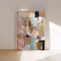 Elegant Neutral Abstract Wall Art | Modern Minimalist in Beige & Gold Large Textured Look For Contemporary Luxury Decor von EuphoriaTheresa