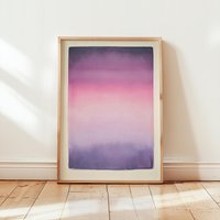 Ethereal Softness Art Print | Gradient Wall Soft Pastel Calming Ombre Abstract Moody Purple Pink Artwork Color Therapy von EuphoriaTheresa