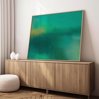 Ethereal Teal Horizontal Gradient Art Print | Abstract Modern Minimalist Poster Calm Turquoise Green Coastal Color Field Wall Ethereal Teal Horizontal Gradient Art Print | Abstract Modern Minimalist Poster Calm Turquoise Green Coastal Color Field Wall von EuphoriaTheresa