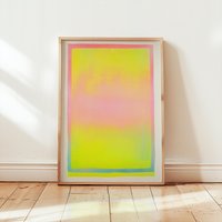 Gradient Art Print | Neon Pastel Poster Modern Cheerful Quirky Decor Ombre Minimalist Wall Y2K Dopamine von EuphoriaTheresa