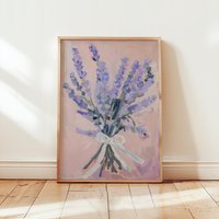 Lavender Bouquet Poster | Botanical Decor Cottagecore & Farmhouse Style Print Soft Pastel Aesthetic Herb Kitchen Preppy Art von EuphoriaTheresa