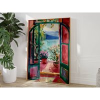 Matisse Poster | Open Window Lake View Art Print Fauvist Inspired Optional Wooden Frame von EuphoriaTheresa