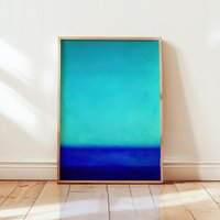 Minimalist Blue Turquoise Color Field Art Print | Modern Block Gradient Poster Tranquil Calming Therapy Mid Century Minimalist Blue Turquoise Color Field Art Print | Modern Block Gradient Poster Tranquil Calming Therapy Mid Century von EuphoriaTheresa