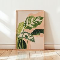 Modern Botanical Poster | Lush Greenery Wall Art Abstract Tropical Decor For Plant Lovers Contemporary Print Pastel Modern Botanical Poster | Lush Greenery Wall Art Abstract Tropical Decor For Plant Lovers Contemporary Print Pastel von EuphoriaTheresa
