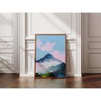 Pastel Mountain & Clouds Wall Art | Ethereal Abstract Landscape Poster Modern Dreamy Boho Nature Decor Serene Moody Mountainscape Print Pastel Mountain & Clouds Wall Art | Ethereal Abstract Landscape Poster Modern Dreamy Boho Nature Decor Serene Moody Mountainscape Print von EuphoriaTheresa